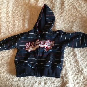 US POLO Striped Boys Hoodie